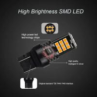 2pcs Lámpara De Freno Y Luz Inversa LED T20 7334 Amarilla 12V Para Coche Universal Lámpara De Señal Roja W21W 7440 - details 1