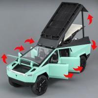 Modelo De Coche Tesla Cybertruck 1/24 Con Sonido Y Luz Para Colección Y Decoración Juguete De Metal Para Niños Regalo De Cumpleaños - details 4