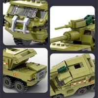 Bloques De Construcción DIY Para Niños Modelo De Artillería Self-Propelled M2 SAWT WW2 Soldado Militar Del Ejército Del Mundo War 2 - details 3