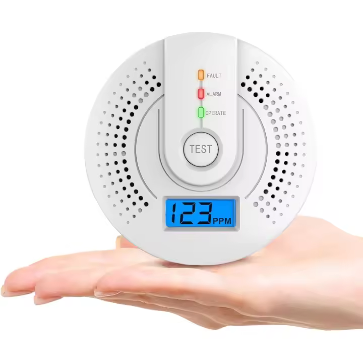Detector de monóxido de carbono, Alarma de monóxido de carbono, Detector de CO con Pantalla LED (Katería AA NO incluida) - 1