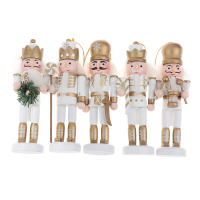 1PCS Nutcracker Puppet Soldier Pendant 6/12CM Miniatura Soldado De Navidad Decoración Para Escritorio Adorno De Hogar Figura De Madera - details 7