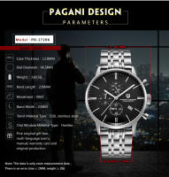 Reloj De Pulsera Deportivo De Lujo Para Hombre PAGANI DESIGN Cuero Genuino 30M Impermeable Calendario Completo Resistente Al Choque Quartzo - details 3