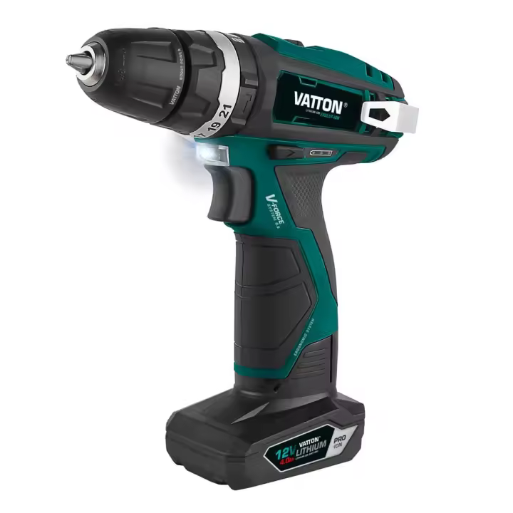 Taladro Percutor VATTON 12V con 1 Batería 4.0Ah: Máxima Duración - 1