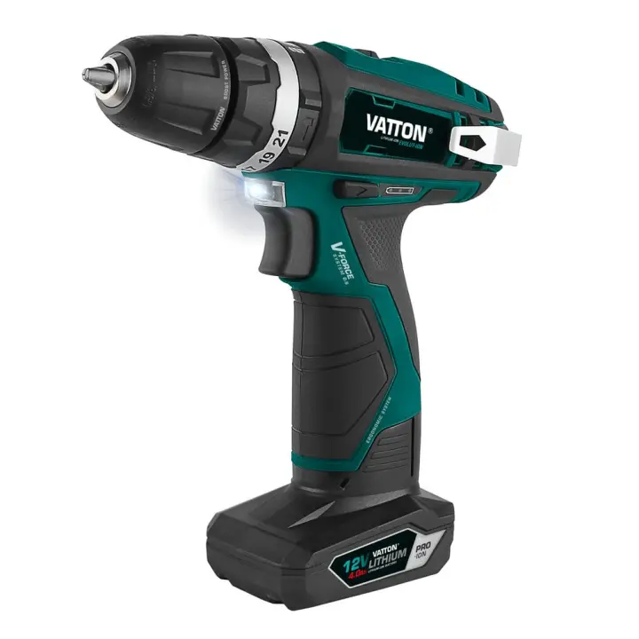 Taladro Percutor VATTON 12V con 1 Batería 4.0Ah: Máxima Duración - 1