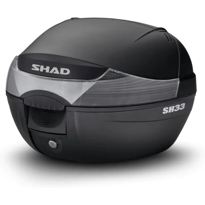 Baul Moto SHAD SH33 Black Capacidad 3KG negro base - 1