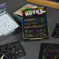 Papel De Arañar Arcoíris Holográfico Mini Tarjetas De Notas Para Arte Y Manualidades Regalo Para Niñas Y Niños Suministros Para Navidad - details 2