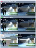 Foco LED solar para pared de Jardín con sensor de movimiento, 3 Modos ajustables IP65 potente Farola impermeable - details 3