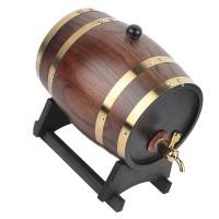 Barrel De Madera De Roble Retro De 3L Para Vino Brandy Y Whisky Con Grifo Contenedor De Cerveza De Barra Ecológico - details 3