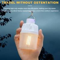 Lámpara De Camping Al Aire Libre Recargable USB Portátil Con Luz De Trabajo LED Bombilla De Emergencia Doble Color Opcional Luz Blanca Y Cálida - details 10