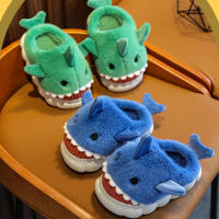 Zapatillas De Algodón Para Niños Y Niñas Con Diseño De Joven Ballena Para Otoño E Invierno Zapatos De Interior Grueso Y Cómodos Tallas Variadas - details 2