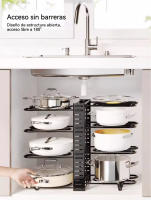 Estante para ollas Vertical multicapa, estante de almacenamiento multifuncional para cocina, encimera de hierro, estante para almacenamiento de ollas，Estante para Almacenar Ollas y Tapas - details 2