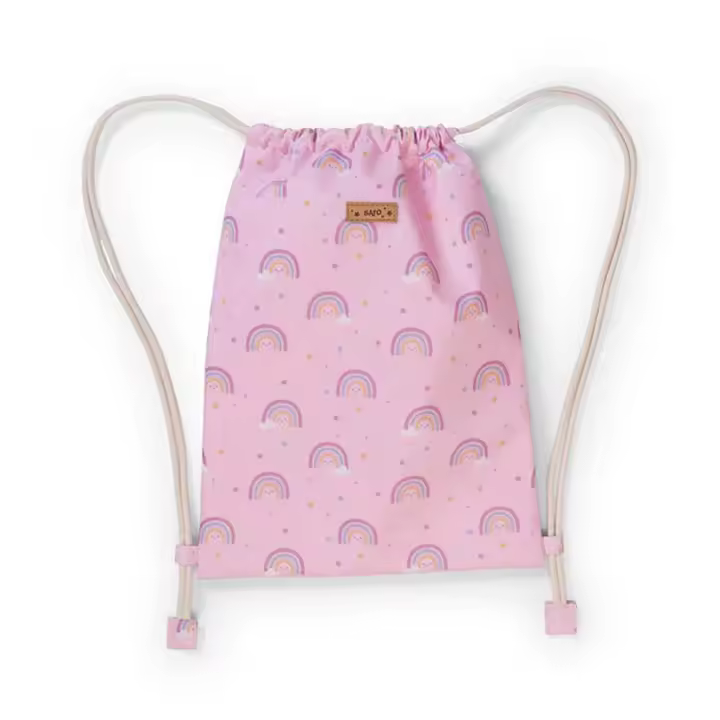 Mochila saco "Rainbow" rosa Saro Baby - 1