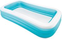 Piscina Hinchable Infantil Rectangular 305x183x56 cm, 1.020 litros, 3 Cámaras de Aire, Estable, Tapón de desagüe, Vinilo, Larga duración, Parche de reparación, para niños Desde 6 años (58484) Intex - details 0