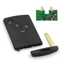 Kgreat 5pcs Tarjeta De Llave Inalámbrica Inteligente Con 4 Botones 433MHz PCF7952 Chip Para Renault Megane 3 Megane III - details 7