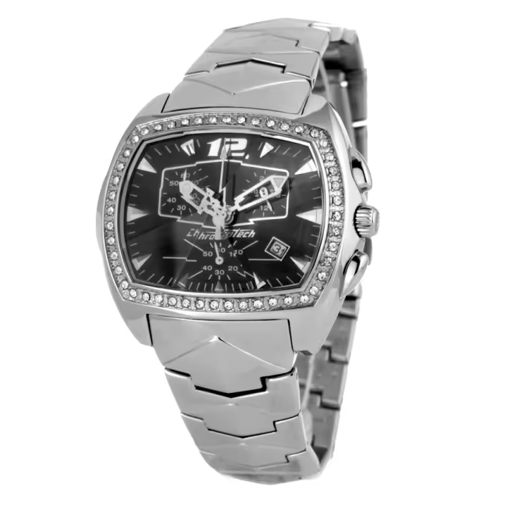Chronotech Reloj Análogico-Digital para Unisex-Adult de Automático con Correa en Cloth S0332328 - 1