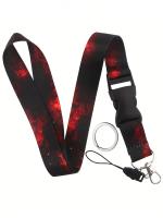 Lanyard De Teléfono Móvil Moda Negro Y Rojo Con Hebilla De Cielo Correa Para El Cuello Llavero Para Portar Tarjetas De Crédito Y Llaveros - details 0