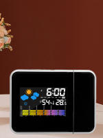 Reloj De Alarma Inteligente Con Iluminación Nocturna LED Y Proyector Digital Termómetro Higrómetro Para Sala De Estar Y Dormitorio - details 0
