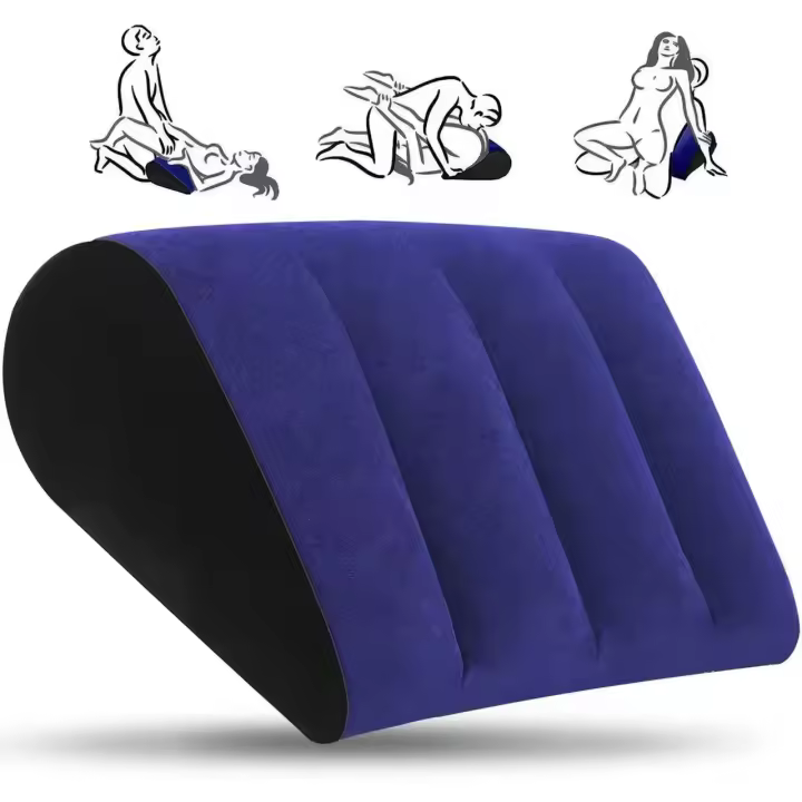 Cojín Inflable Multifuncional De Viaje Soporte Lumbar Para Yoga En Posiciones De Viaje Almohada De Cocina Triangular De Poliéster 100% PVC - 1