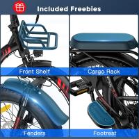 Bicicleta eléctrica Fafrees F20 Max Neumático ancho de 20 * 4.0 pulgadas Motor sin escobillas de 500 W Velocidad de 25 km / h Batería de celda Samsung extraíble de 48 V 22.5 Ah Frenos de disco delanteros y traseros Shimano Engranaje de 7 velocidades Bicic - details 11