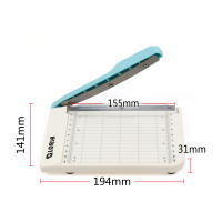 10444-20 Cortador de papel manual portátil - Cizalla de palanca pequeña– Guillotina Manual de plástico resistente con palanca, compacta y ligera – Ideal para Oficina, Escuela, Papelería o Uso Doméstico - details 1