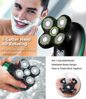 Cabeza De Aparato De Barba Y Pelo Eléctrico Reemplazable 5D Cincos Cortadores Flotantes Acero Inoxidable Impermeable Para Rostro - details 0