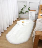 Alfombra De Falsa Piel Grande Ovalada Artificial Cuero Genuino De Oveja Pelo Largo Tapete Suave De Lana Blanca Para Dormitorio Y Sala De Estar Decoración De Hogar Lujo Alfombra Para Habitación De Niños - details 0