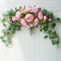 Arco De Boda Artificial De Champán Con Peonía Y Rosa DIY Decoración De Flores Para Fiesta Casamiento Bohemia Hogar Navidad - details 3