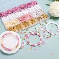 Kit De Hacer Pulseras De Arcilla Boho Estilo Para DIY Joyería Con Cuentas Doradas Y Rosadas Para Amistad 1 Caja - details 1