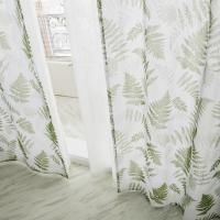 Cortina De Ventana Transparente De Paja De Doble Hoja Gauze Fino Cortina De Tule Voile Para Habitación Moderna Estilo Floral - details 1