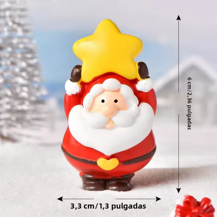 Muñecos De Navidad Santa Claus Y Payaso De Resina Para Adornos De Coche Y Escritorio Regalos De Manualidades De La Casa Decoración De Fiesta De Navidad - 1