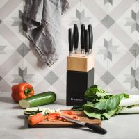 Juego de Cuchillos en Bloque de Madera Magnat 7 Piezas Negro AMBITION – Estilo y Funcionalidad en tu Cocina - details 0