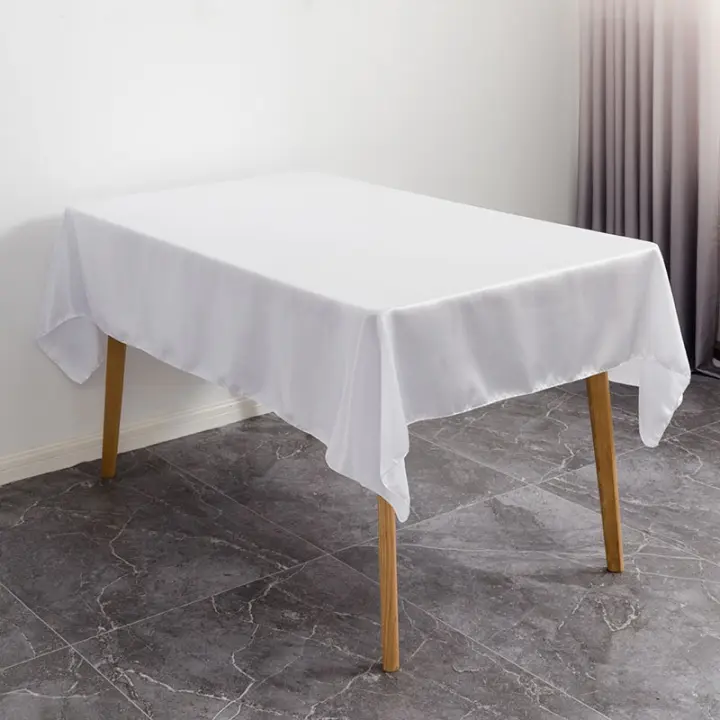 Mantel Impermeable De Color Sólido Versátil Para Bodas Cumpleaños Y Fiestas Decoración De Mesa De Hogar Rectangular De Poliéster 100% - 1