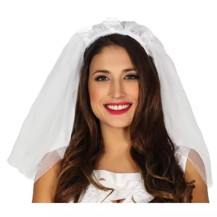 Guirca Velo Novia Sobre Tiara para Despedidas de Solteras - 1