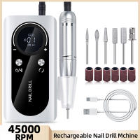Kit De Máquina De Uñas Recargable 45000RPM Con Modo Pausa Herramienta Eléctrica Profesional Para Manicura Y Peluquería De Perros - details 0