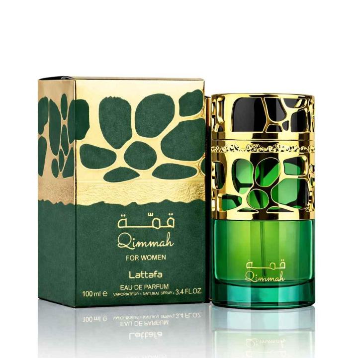 Perfumes árabes Lattafa Qimmah verde,Lattafa de mujer 100ml ,Fragancias para mujer,Perfumes Lattafa,Perfumes árabes — oferta en Miravia