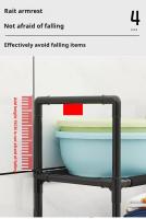 Estante de almacenamiento para inodoro 3 capas, estante multicapa sin perforaciones para lavadora, estante de cocina de pie, ahorra espacio, accesorios de baño - details 7