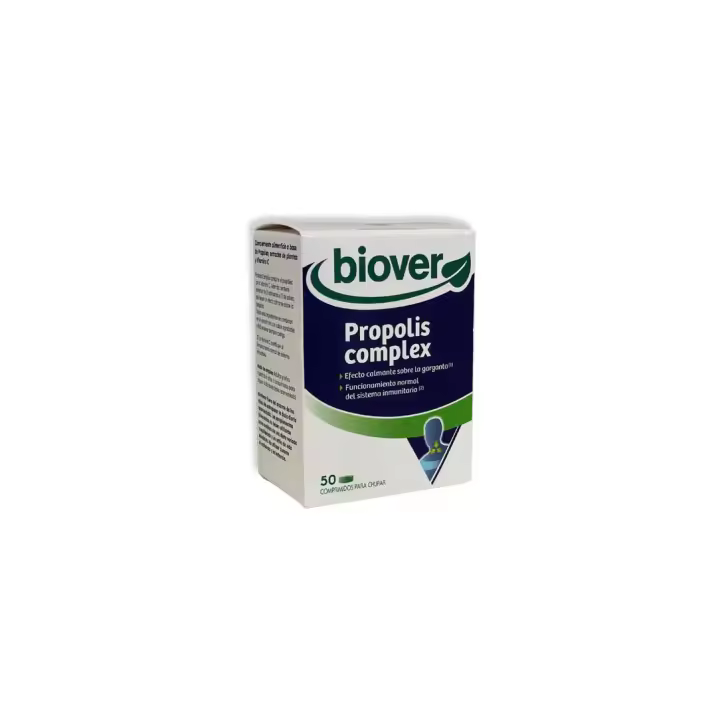 Biover Propolis Complex 50 Comprimidos - Calma la Garganta y Refuerza el Sistema Inmunitario - 1