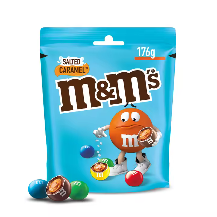 M&M's bolitas de Caramelo Salado y Chocolate con Leche, 9 packs de 176g - 1