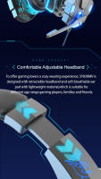 Auriculares De Juego Con Micrófono Y Luz LED Luxurioso Para PC Laptop PS4 PS5 Xbox Control De Volumen Botón De Control Wired - details 5