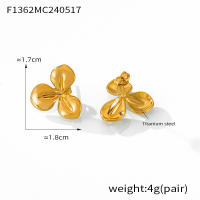 Pendientes de Maple inoxidable de la Flor del Pivot priionero para las mujeres de Oro de Plata con inclusiones de color Multi Zircon Pendientes de las mujeres Cute Girls Ear Cuff - details 5
