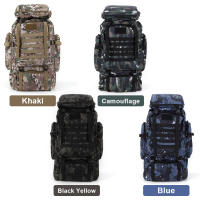 Mochila De Camuflaje 80L Respirable Y Cómoda Impermeable Y Resistente Al Desgaste Para Escalada Deportes Al Aire Libre Esquí Senderismo - details 10
