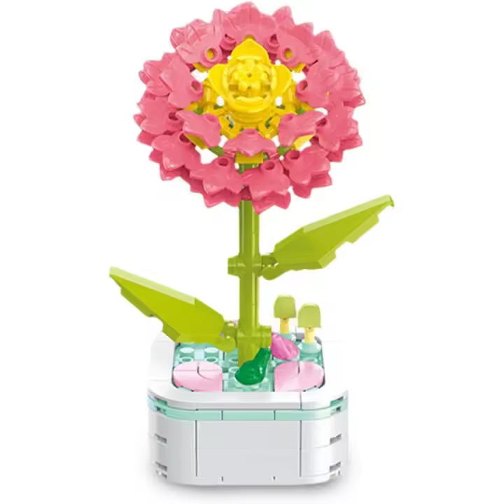Con base, juego de construcción de Flores, bloques de construcción de Plantas Artificiales para la decoración del hogar y la Oficina, azafranes - 1