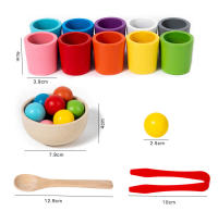 Juguete Montessori De Madera Juego De Colores Y Alineación Con Bolas Arcoíris En Copas Educación Temprana Para Niños De Preescolar Edad 3+ - details 17