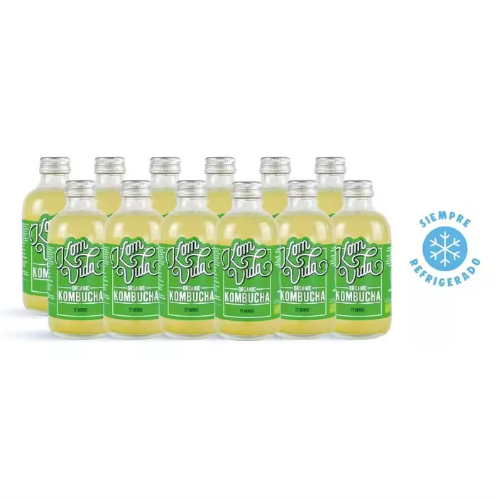 Komvida Kombucha Original Té verde Greenvida bio Pack 12 x 250 ml - 1