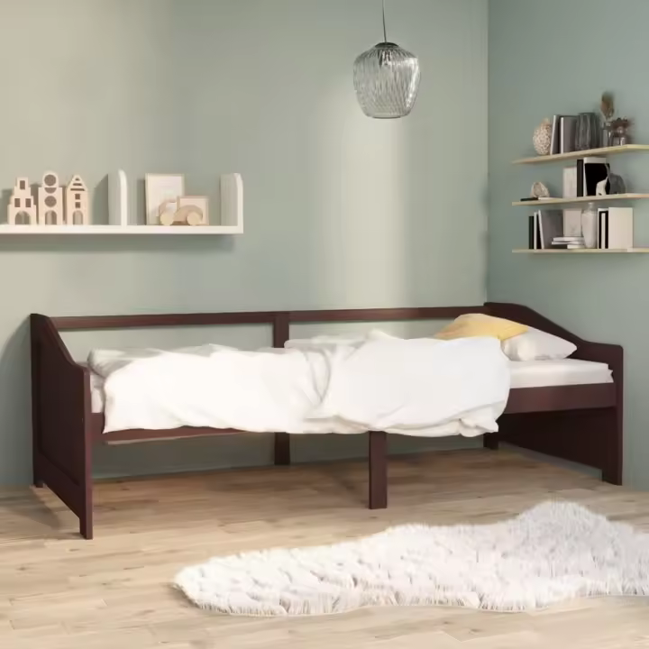 Sofá Cama 3 plazas Pino Marron Oscuro solo 90x200cm - 1