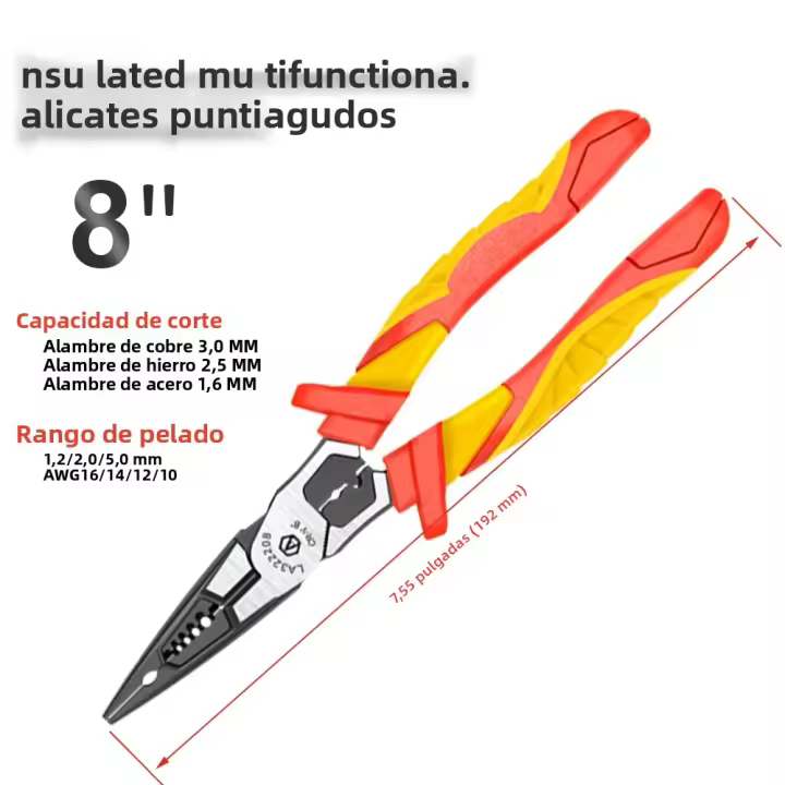 Alicates Multifuncionales Aislados LAOA Herramienta De Mano Duradera Para Electricista Profesional Y Reparaciones DIY Material De Cromo Vanadio - 1