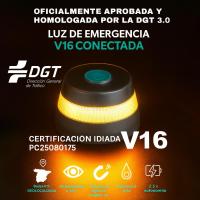 Raykong V16 Luz de Emergencia Geolocalizada Homologada DGT con Conectividad IoT, Batería Incluida, IP54, Visibilidad 360º - Certificado PC25110058 - details 0