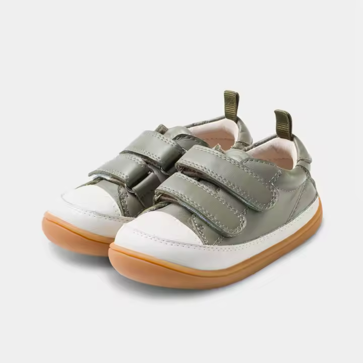 Deportivas color kaki piel Littlebluelamb - 1