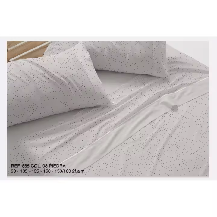 Juego sabanas Tela estampada Dorvel Burrito Blanco modelo 865 color Piedra c.08 - 1