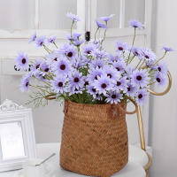 1/3/5Pcs 50cm Girasol Artificial 5Cabezas Flores De Plástico Para Decoración De Boda Novia Hogar Jardín Mesa DIY Sin Embalaje De Venta Al Por Mayor - details 5